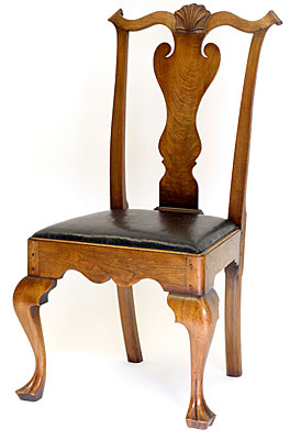 CHESTER COUNTY SIDE CHAIR, WALNUT, AGED FINISH  (C101)