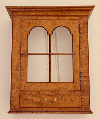 HANGING CUPBOARD, TIGER MAPLE (CUP405B)