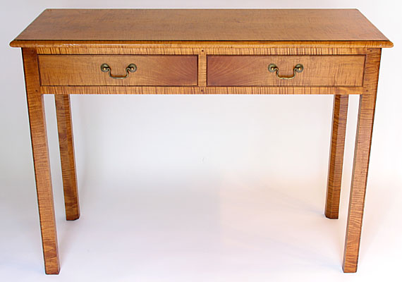 WRITING TABLE, TIGER MAPLE  (T112)